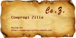 Csepregi Zilia névjegykártya